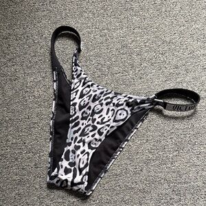 Victoria's Secret Black and Silver Bikini Bottom